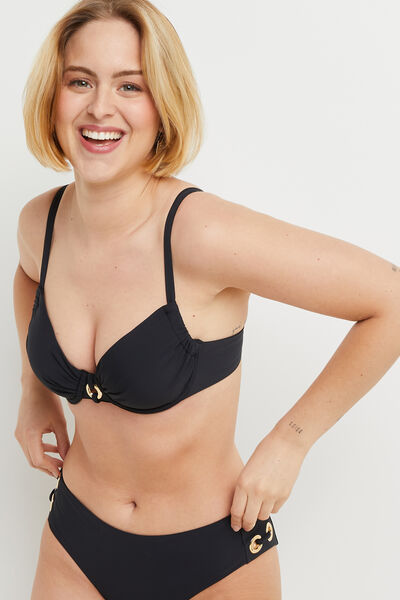 LANA MAILLOT DE BAIN EMBOITANT COULISSE NOIR