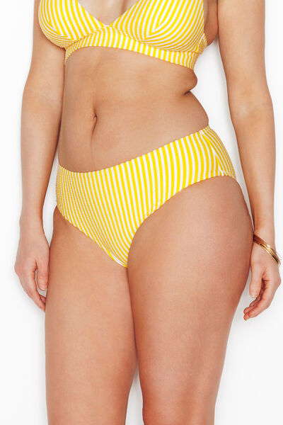 MAILLOT DE BAIN CULOTTE HAUTE MULTICO JAUNE