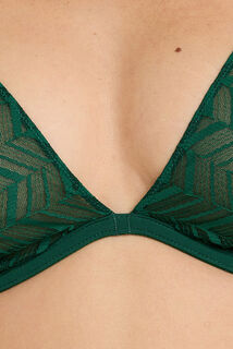 FANFAN SOUTIEN-GORGE FOULARD VERT FONCE