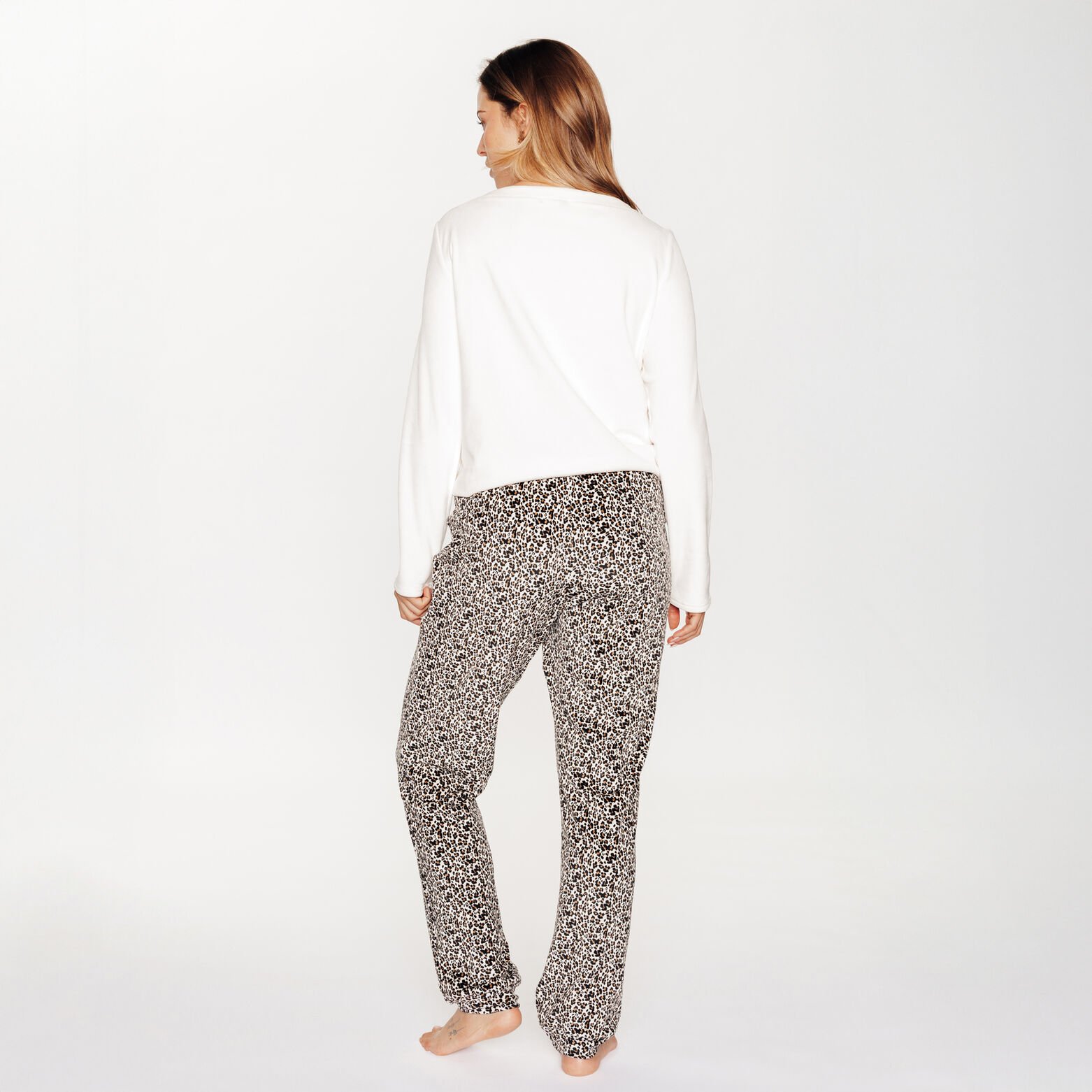 HOANI PYJAMA 2 PIECES VELOURS ECRU