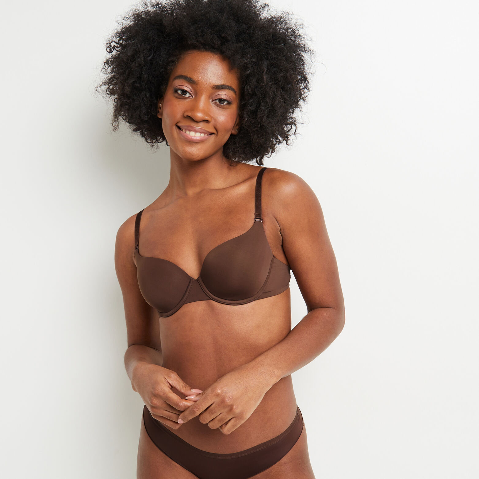 PERFECT SOUTIEN-GORGE AMPLIFORME MICROFIBRE MARRON