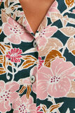 AROME CHEMISE DE PYJAMA VISCOSE VERT/ROSE