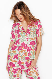 JUILLET CHEMISE MANCHES COURTES MULTICO ROSE