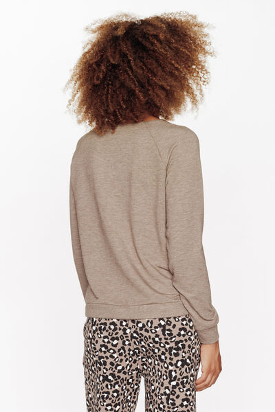 TEE-SHIRT MANCHES LONGUES MARRON