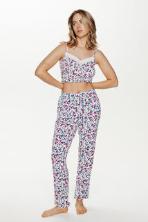 CAMILLE Pantalon de pyjama MULTICO BLANC