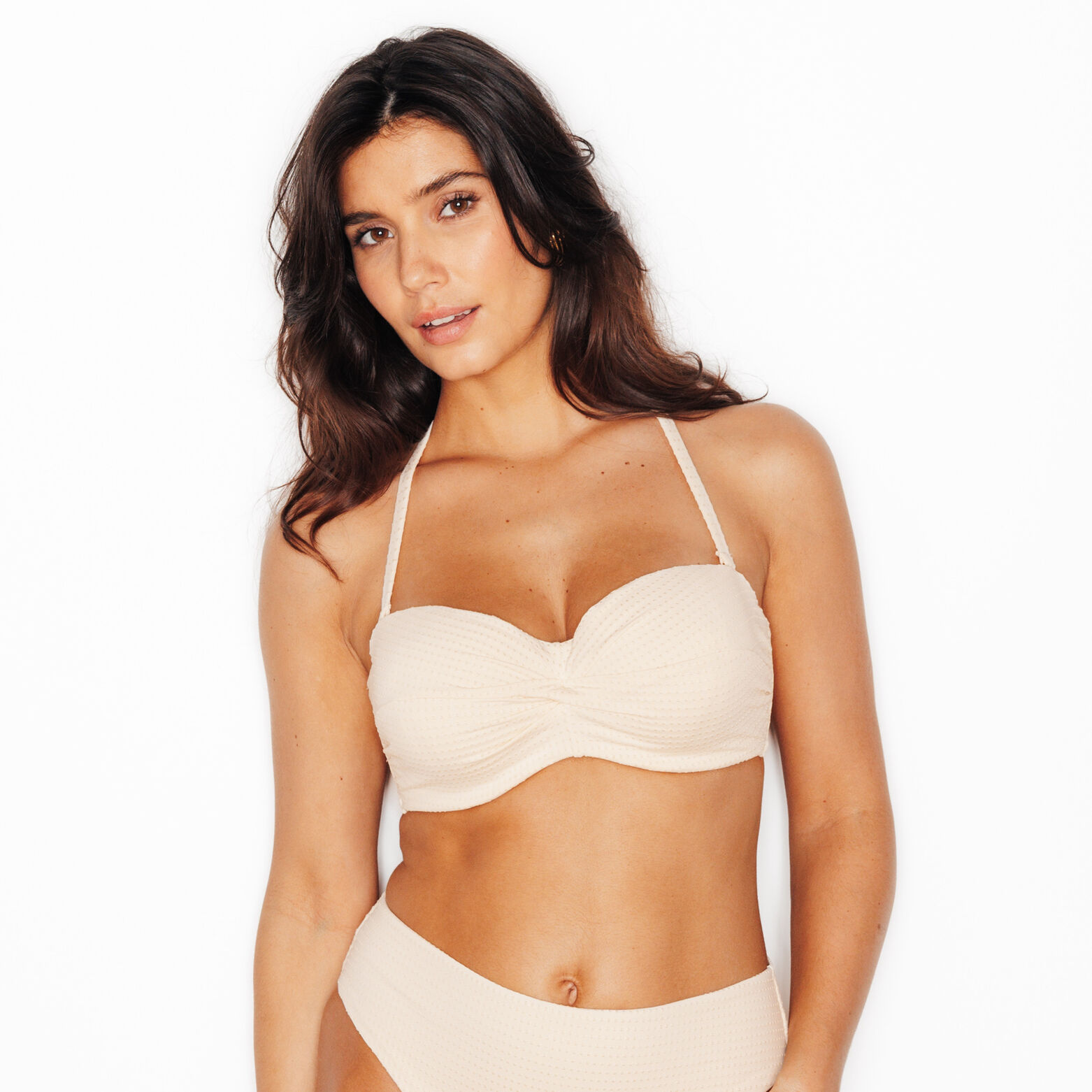 PERLE MAILLOT DE BAIN BANDEAU ECRU