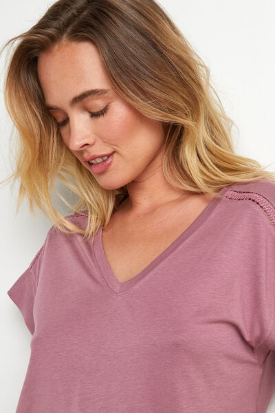 TEE-SHIRT MANCHES COURTES VIOLET