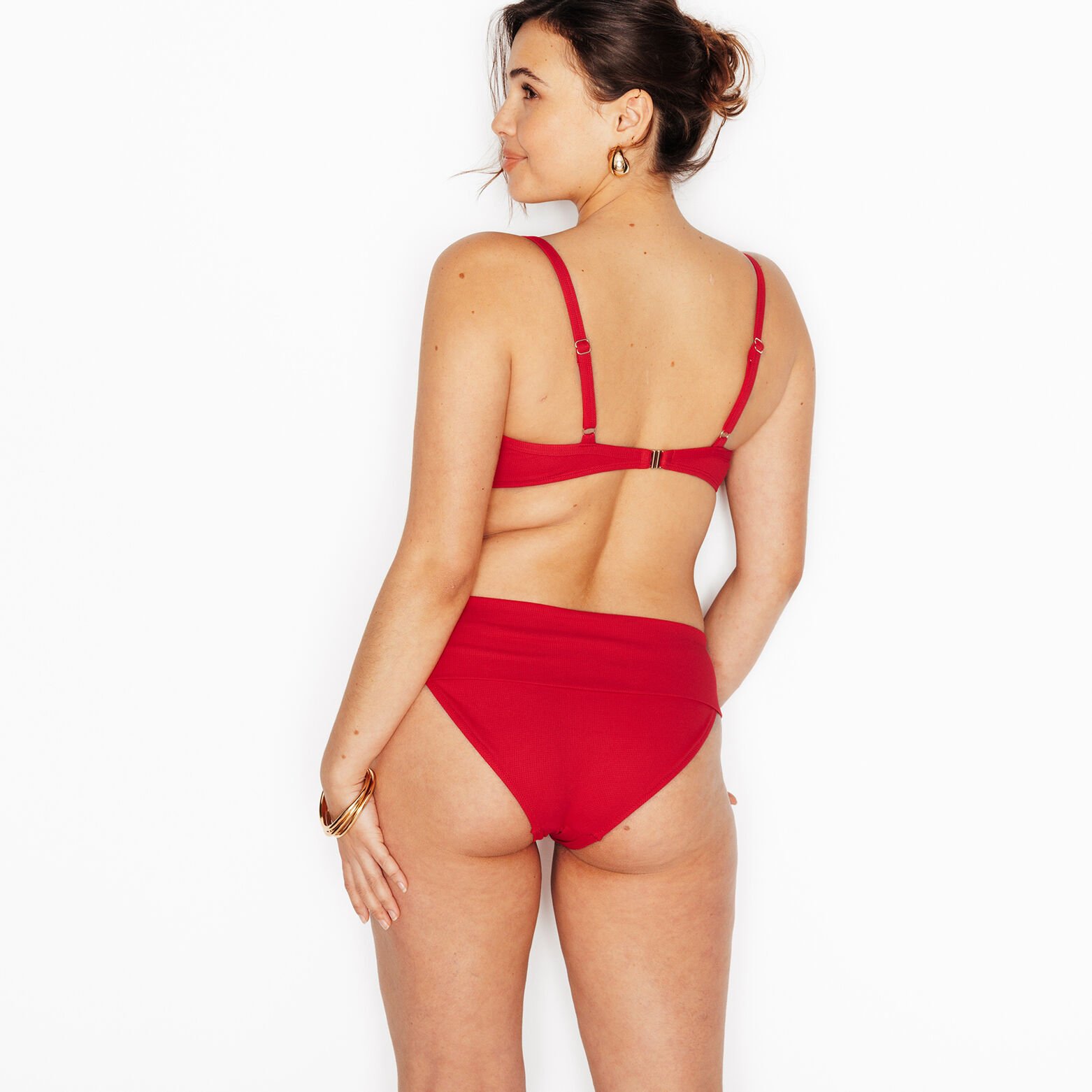 MALOU Maillot de bain culotte maxi ROUGE