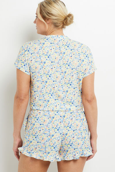 BEACH SHORT IMPRIME MULTICO BLEU