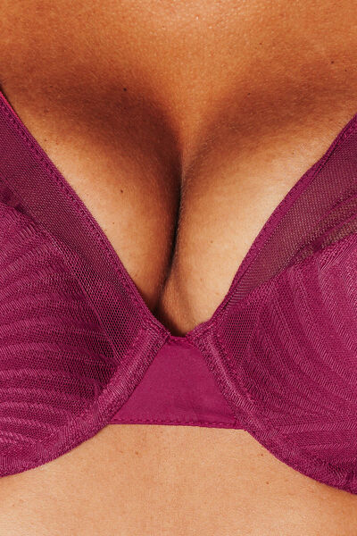 SOUTIEN-GORGE AMPLIFORME DENTELLE VIOLET