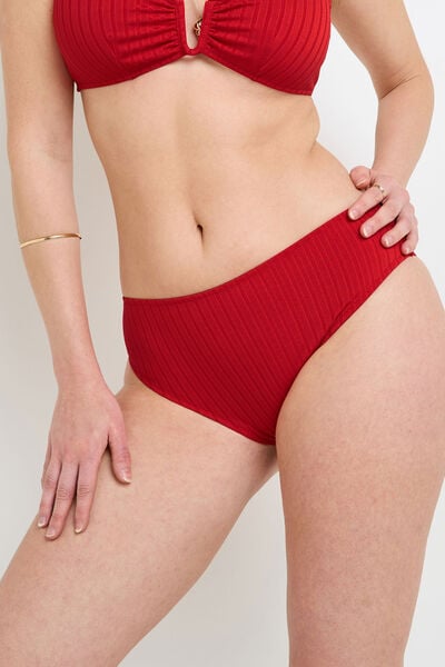 Maillot de bain culotte haute ROUGE