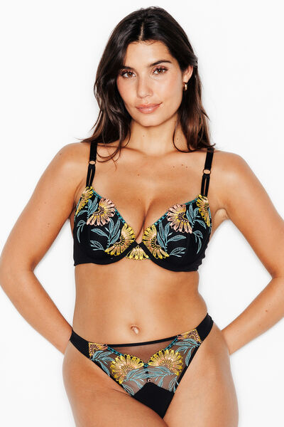 SOUTIEN-GORGE AMPLIFORME PUSH-UP MULTICO NOIR
