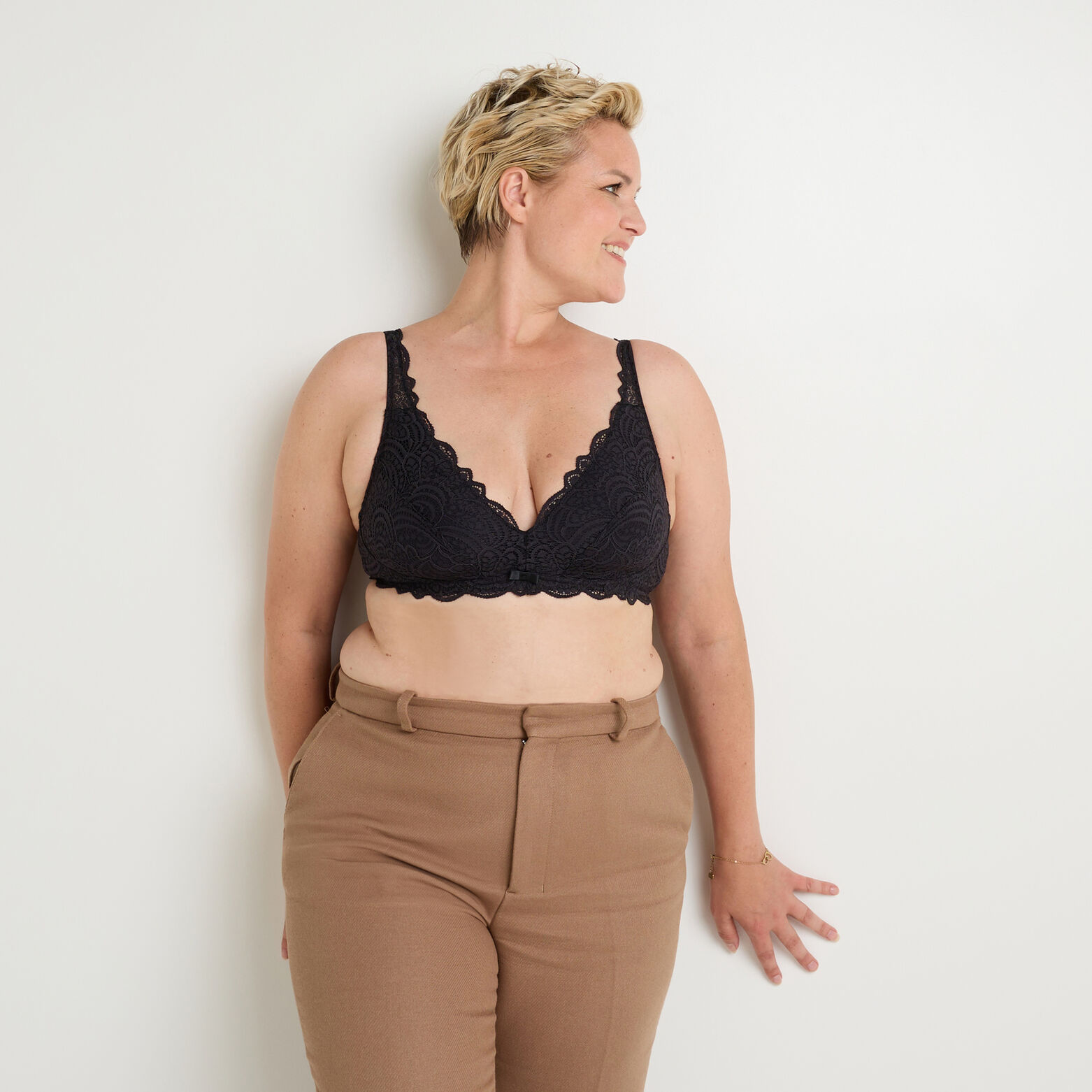 DENTELLE Soutien-gorge Post opératoire Triangle NOIR