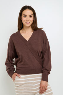 FEERIE PULL EN TRICOT MARRON
