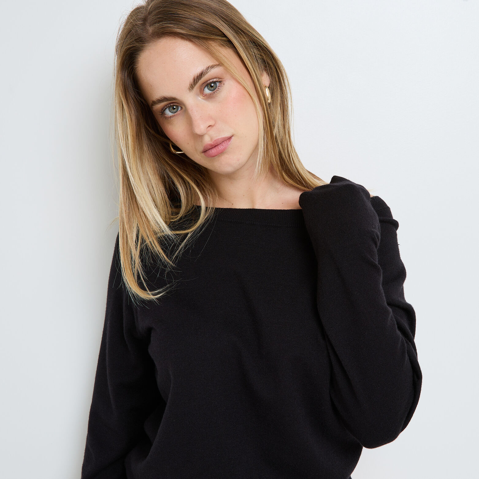 HAVANA PULL DOS NU MAILLE NOIR