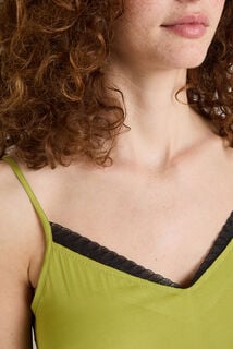 HALLY Top satin VERT