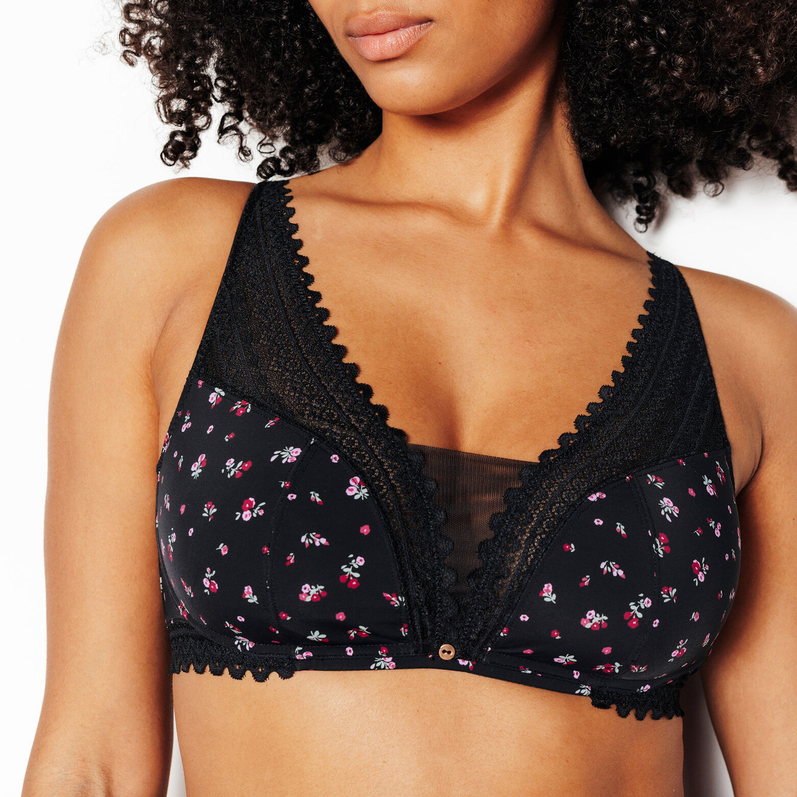 DOUCE SOUTIEN-GORGE SANS ARMATURES MULTICO NOIR