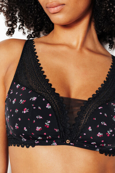 DOUCE SOUTIEN-GORGE SANS ARMATURES MULTICO NOIR