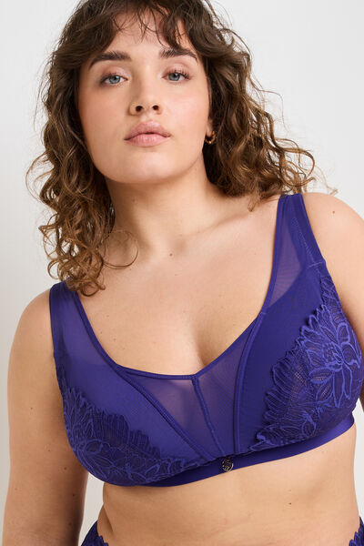 SOUTIEN-GORGE SANS ARMATURES DENTELLE VIOLET