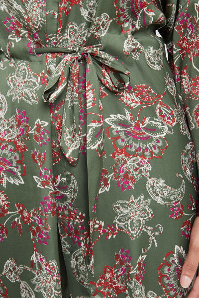 CARAMEL KIMONO SATIN MULTICO VERT