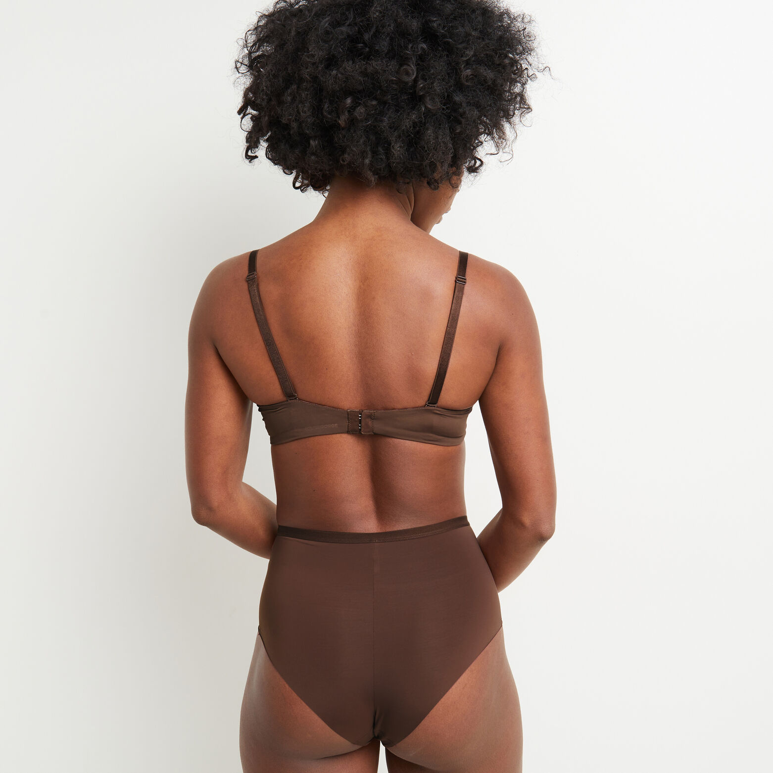 PERFECT CULOTTE TAILLE HAUTE MICROFIBRE MARRON