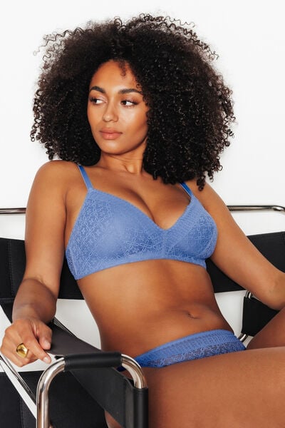 SOUTIEN-GORGE SANS ARMATURES AMPLI BLEU