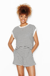 PAVANE TSHIRT MANCHES COURTES MULTICO BLANC