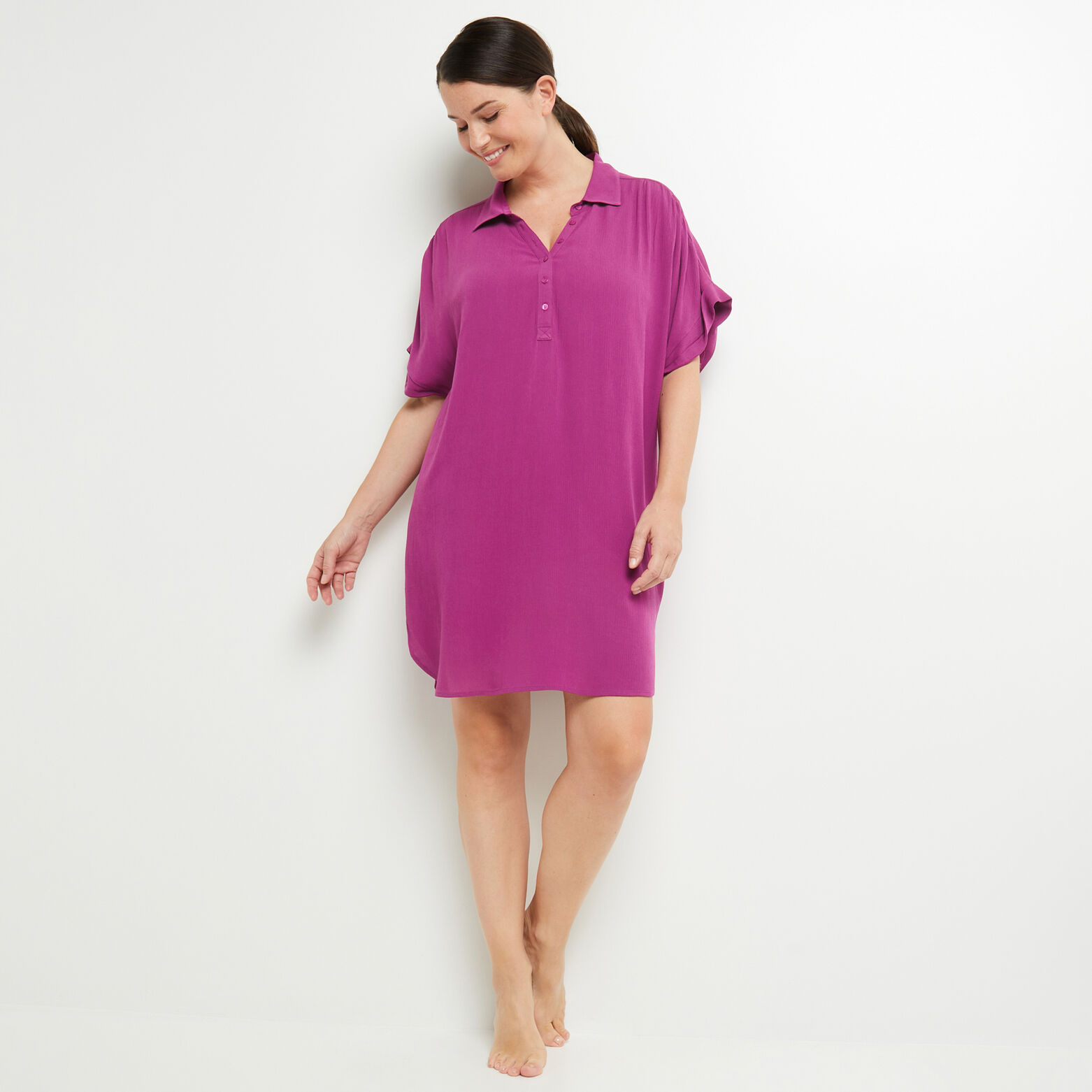 LEILA TUNIQUE BEACHWEAR FUCHSIA