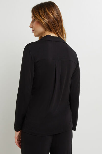 CAMILLE VESTE VISCOSE NOIR