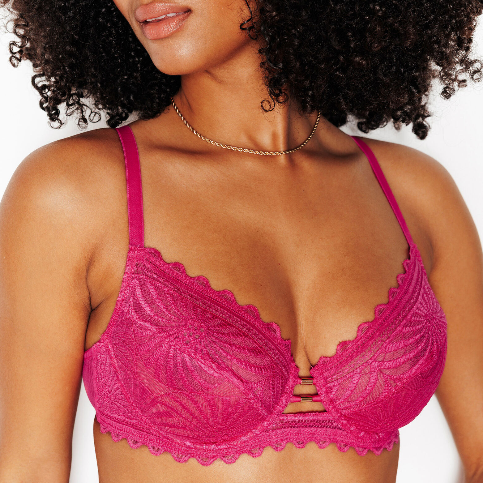 FALLON SOUTIEN-GORGE EMBOITANT DENTELLE ROSE