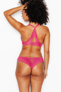 FALLON TANGA DENTELLE ROSE