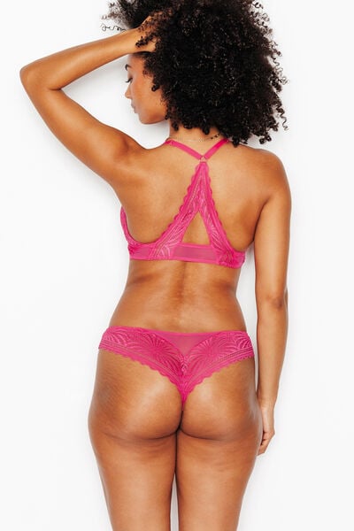 FALLON TANGA DENTELLE ROSE