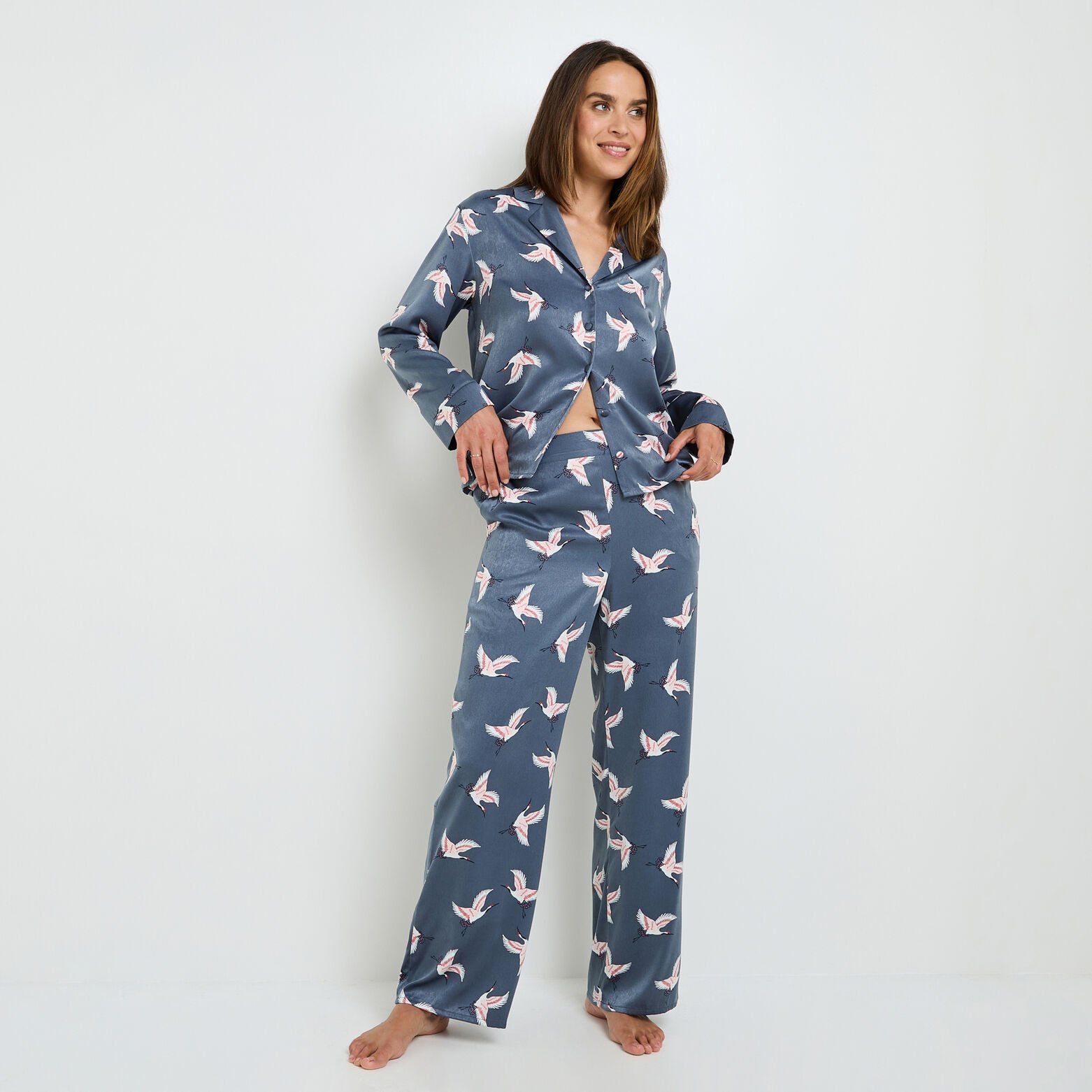 GRAMMY PANTALON DE PYJAMA MULTICO GRIS