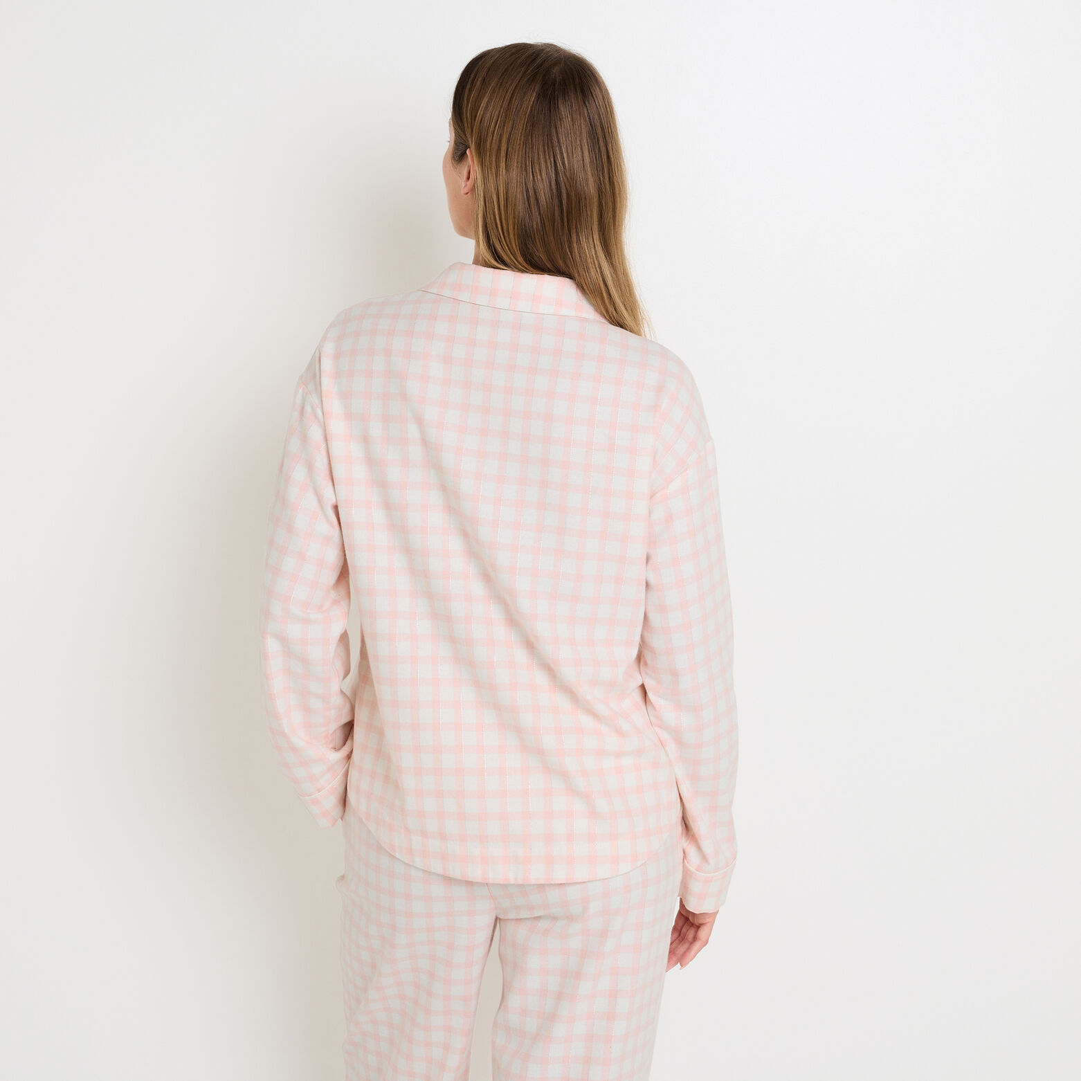 FAMILLE CHEMISE À CARREAUX FLANELLE MULTICO ROSE