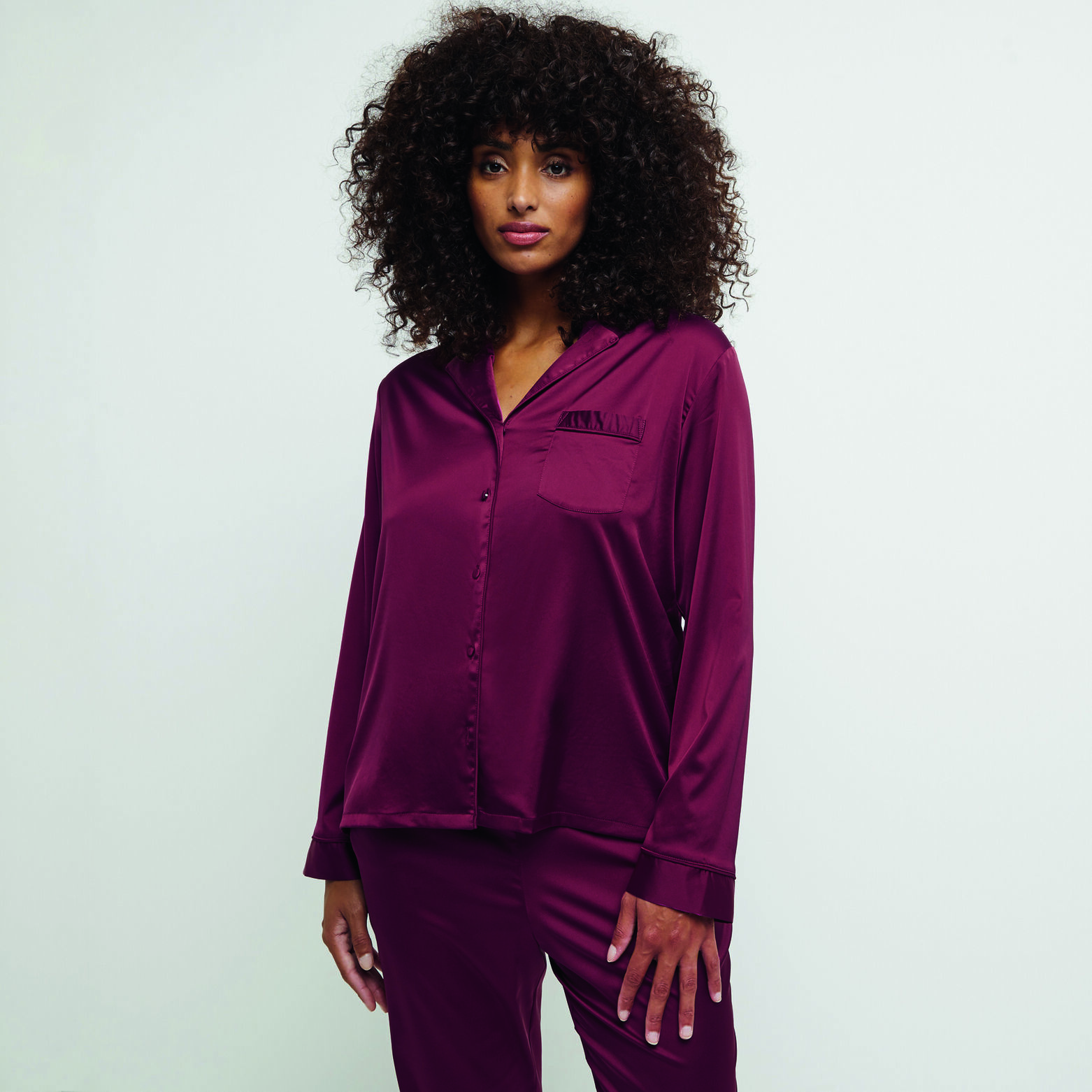 CHIMENE VESTE SATIN  ROUGE