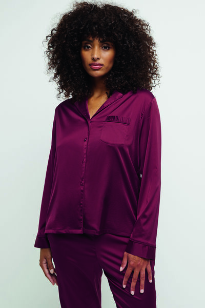 VESTE SATIN ROUGE