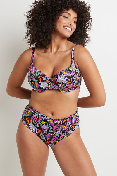 LAVANDE MAILLOT DE BAIN CULOTTE HAUTE NOIR