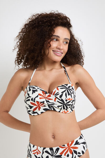 NEPAL Maillot de bain bandeau ampliforme MULTICO BLANC