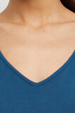 BAMBOU T-SHIRT MANCHES COURTES PETROLE
