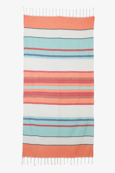 FOUTA DE PLAGE MULTICO ORANGE