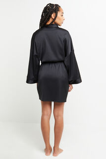 CHIMENE KIMONO SATIN  NOIR