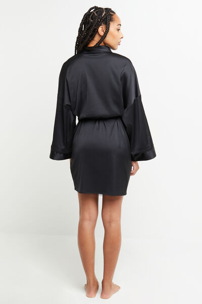 KIMONO SATIN NOIR