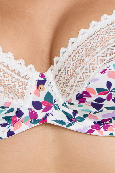 DOUCE SOUTIEN-GORGE EMBOITANT MICROFIBRE MULTICO BLANC