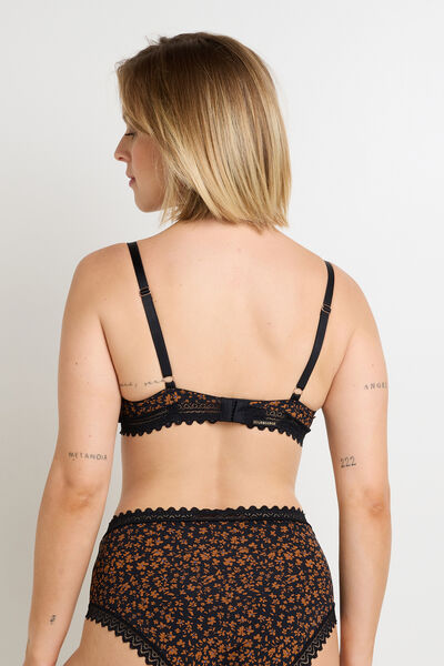 SOUTIEN-GORGE AMPLIFORME MICROFIBRE MULTICO NOIR