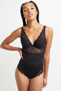 DENTELLE BODY AMPLIFORME DENTELLE NOIR