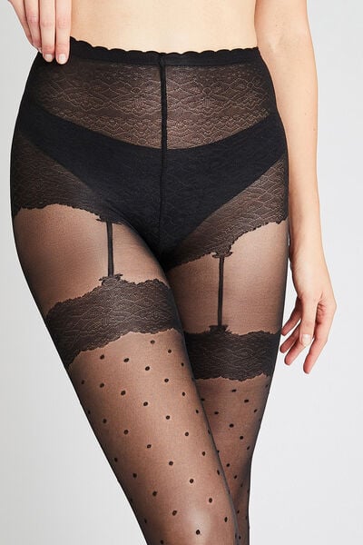 COLLANT FANTAISIE 20 DENIERS NOIR