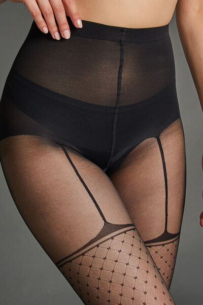 COLLANT FANTAISIE 20 DENIERS NOIR