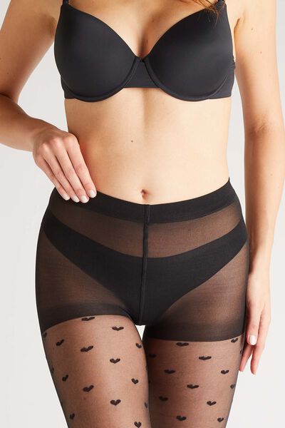 COLLANT FANTAISIE 30 DENIERS NOIR