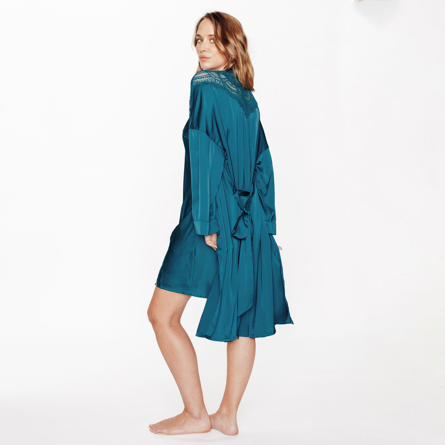 GLADIS KIMONO TURQUOISE