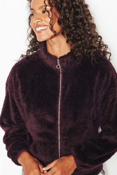 VESTE COURTE BORDEAUX